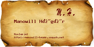 Manowill Hágár névjegykártya